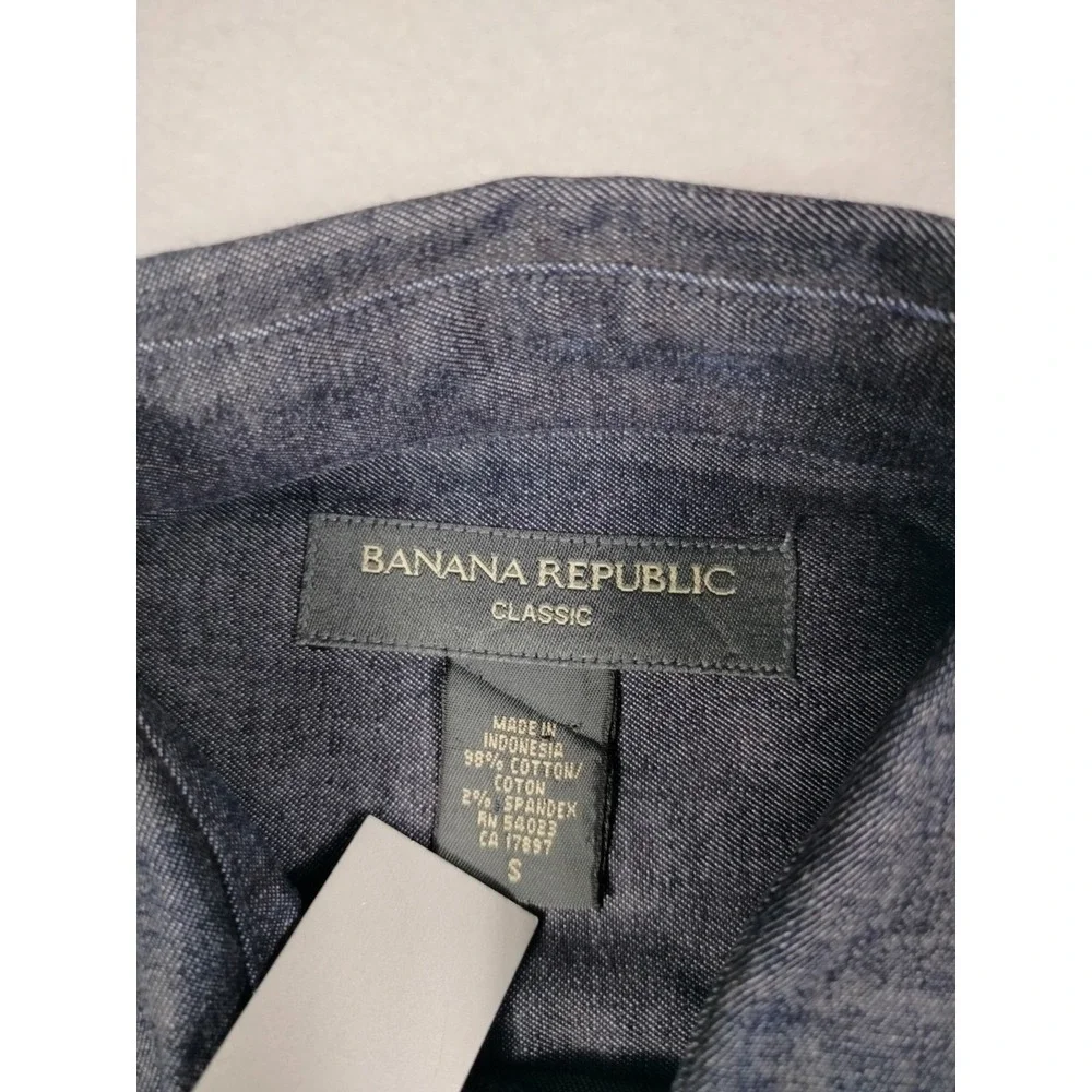 Banana Republic Shirt Men's Small Blue Vintage Corpcore Professional Classic Fit